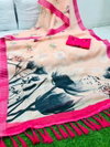 Vk Original Linen Digital Printed Sarees Wholesale Market In Surat With Price